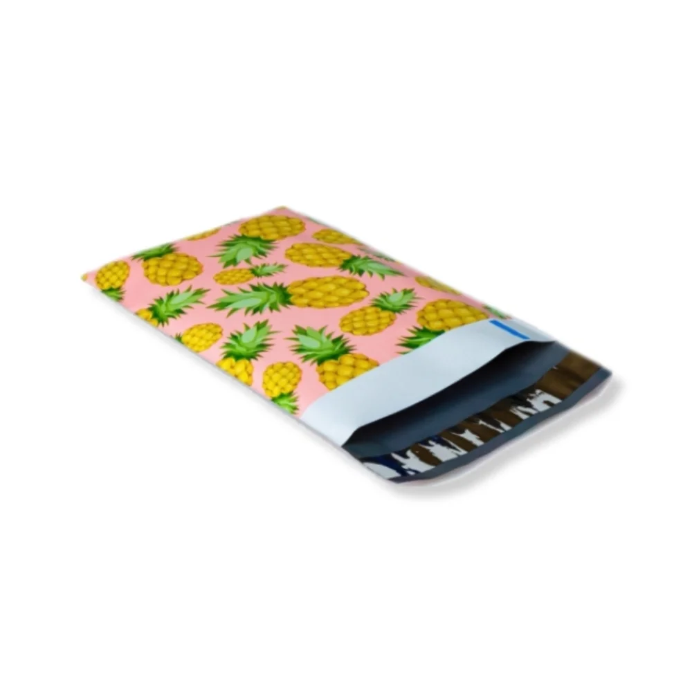 Pineapple Print Pink Shipping Polymailers 6×9 15pk